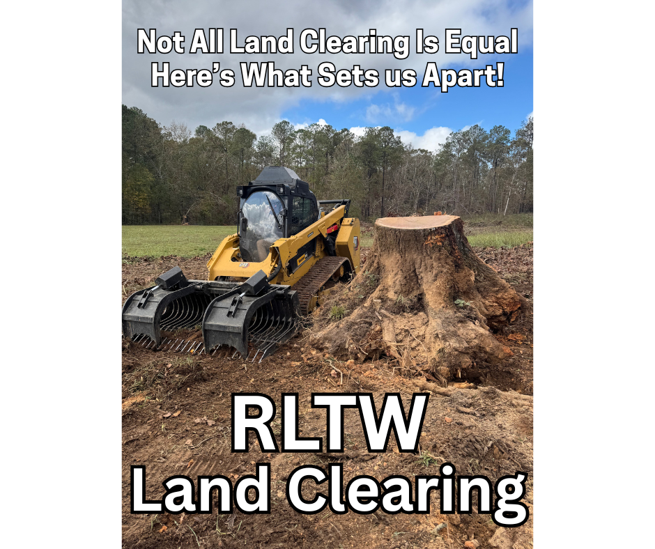 Skid Steer, near a HUGE root